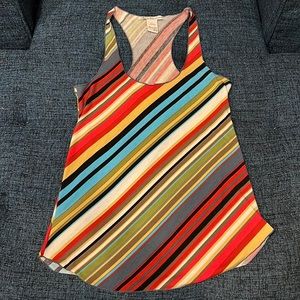 Multi color, striped tank
